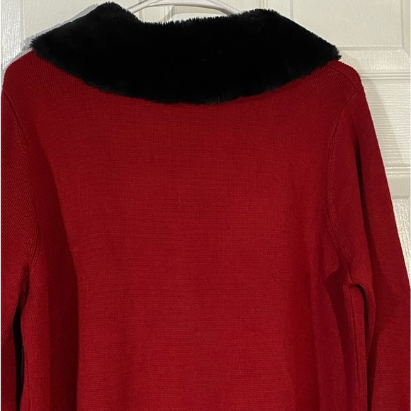 Charter Club women’s Red Cardigan/Jacket with Removable Black Cuffs Sz.L NWOT - Picture 6 of 8